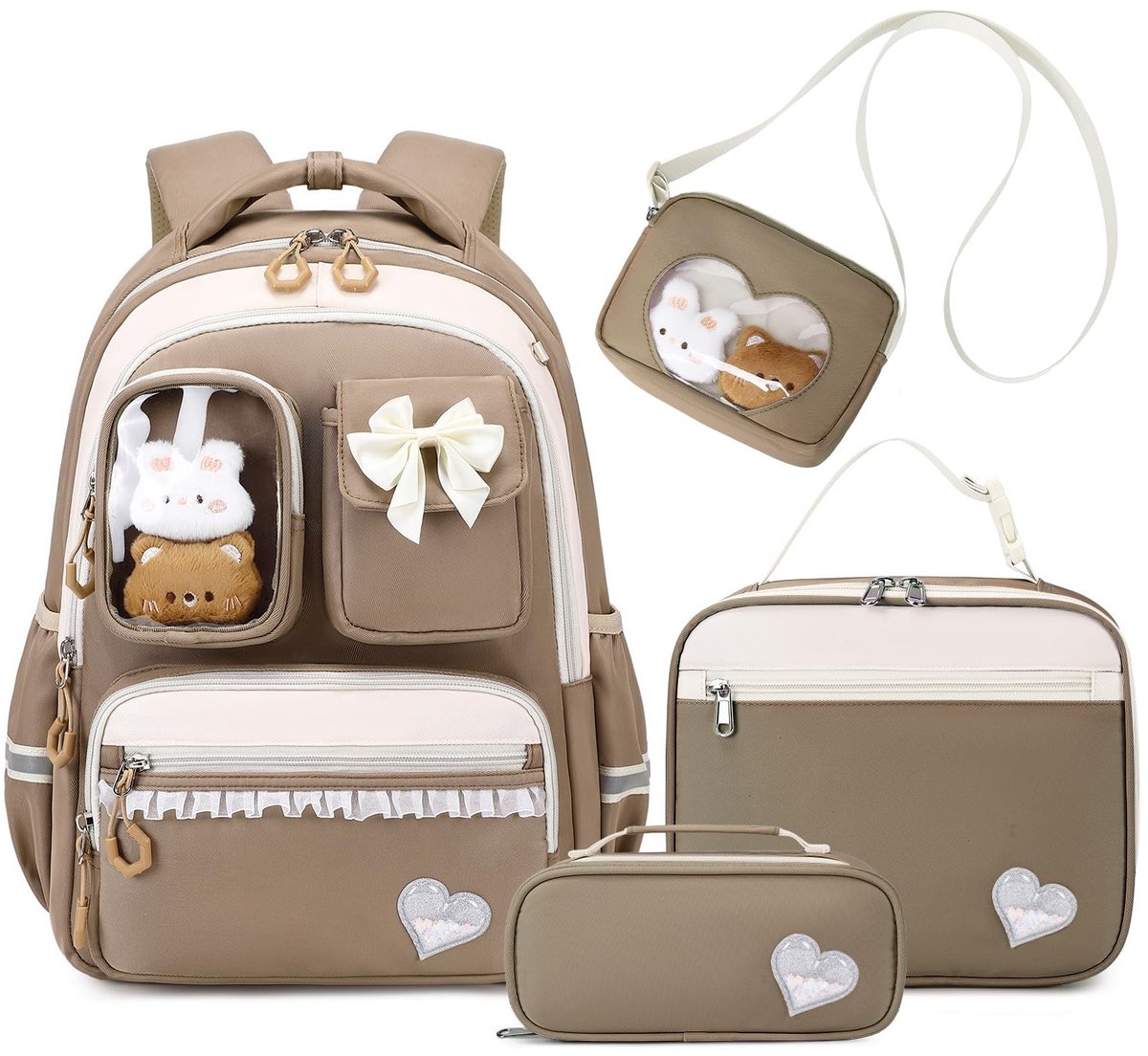 Omgoods - Schattige Rugzakset voor Meisjes met Lunchbox