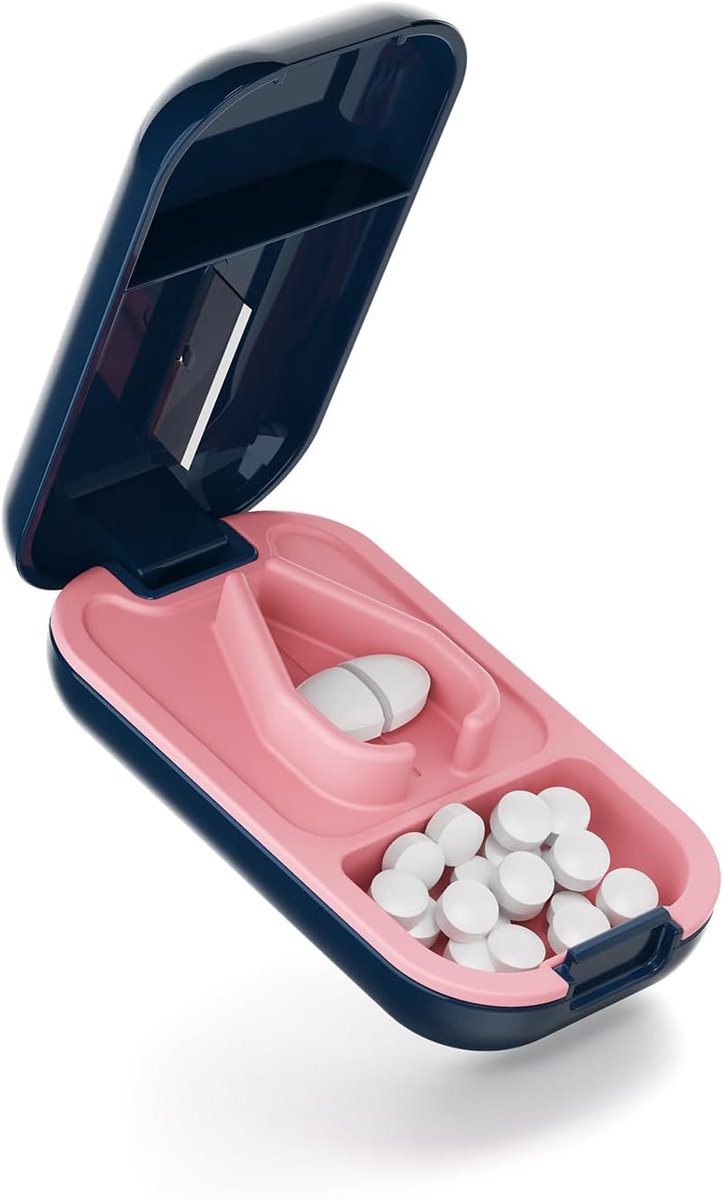 Tablettenverdeler voor kleine tabletten en grote pillen, tablettensnijder, pillenscheider, tablettenverdeler, pillensnijder, tablettenverdeler, pillenverdeler, pill cutter in half kwart snijden