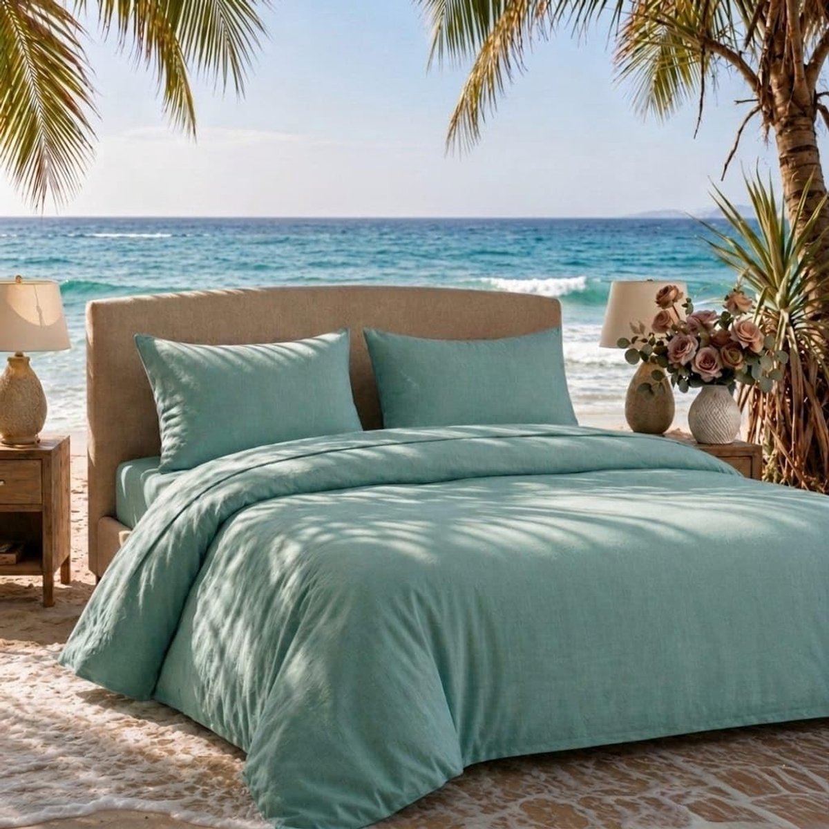 Omgoods - Elegant Dekbedovertrek voor Tweepersoonsbed 220 x 230 cm met Kussenslopen