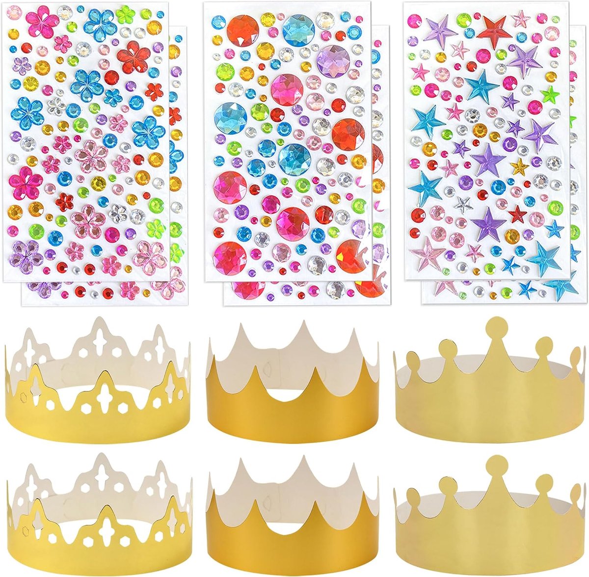 DIY Kroon Plakkers mooie Prinses Themaparty Versieringen Verjaardag Cadeautjes