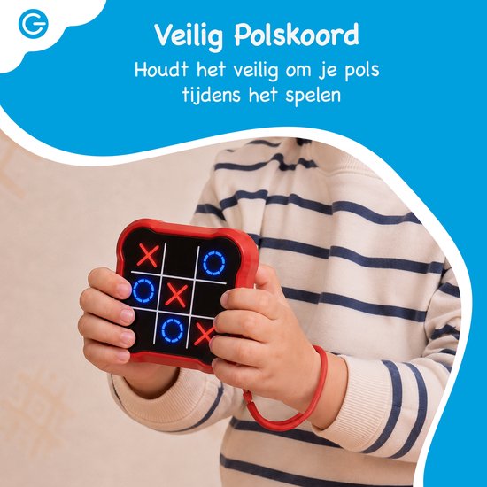 Silvergear Boter Kaas en Eieren Spel 3-in-1 - Whack A Mole - Tic Tac Toe - Geheugenspel - Reisspelletjes Kinderen - Educatief Speelgoed - Reisspellen - Cadeau voor Jongens en Meisjes - Vakantie Vliegtuig / Auto - Reizen - 6, 7, 8, 9+ Jaar - Rood