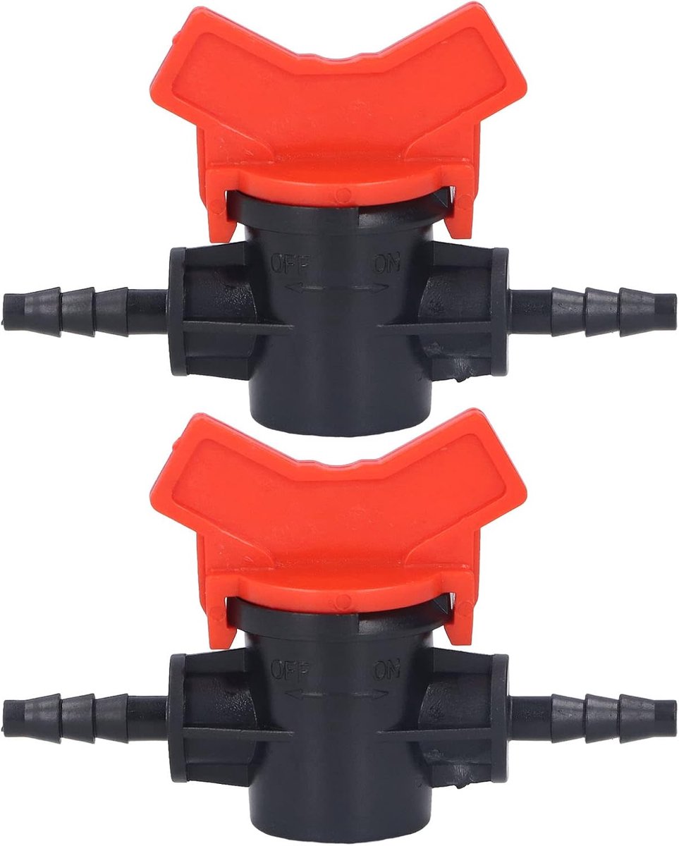 2 Stuks Druppelirrigatie Afsluitklep Prikkeldraad Afsluitklep Universeel Voor Moestuin, Plantage En Achtertuin Druppelirrigatie Pijpaansluiting(2#)(4MM)