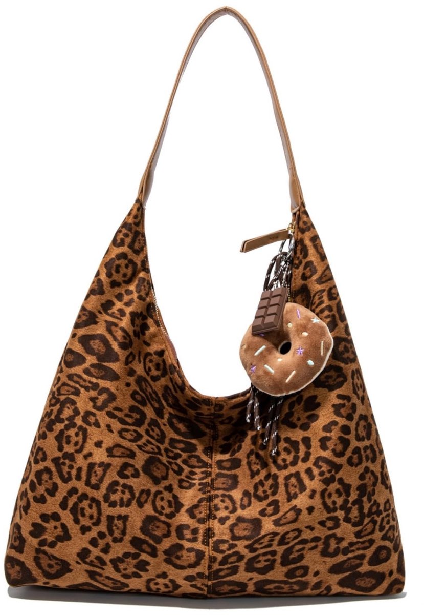 Omgoods - Suede Hobo Tote Bag voor Dames - Ruime Schoudertas voor Werk en Vrije Tijd