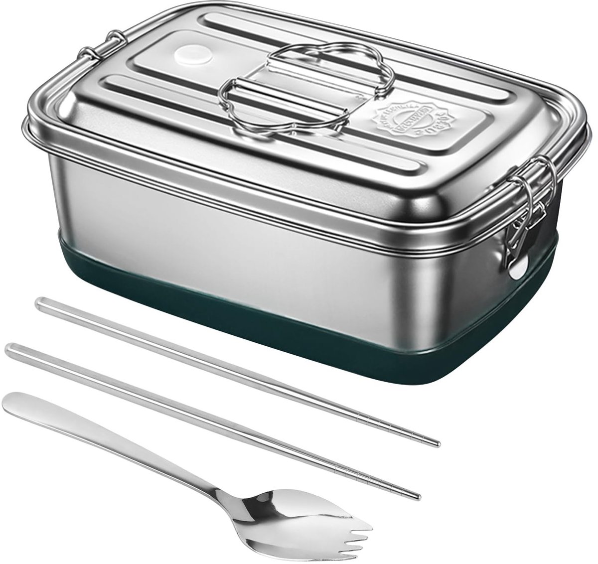 Omgoods - RVS Lunchbox 2000 ml met Lekvrije Compartimenten