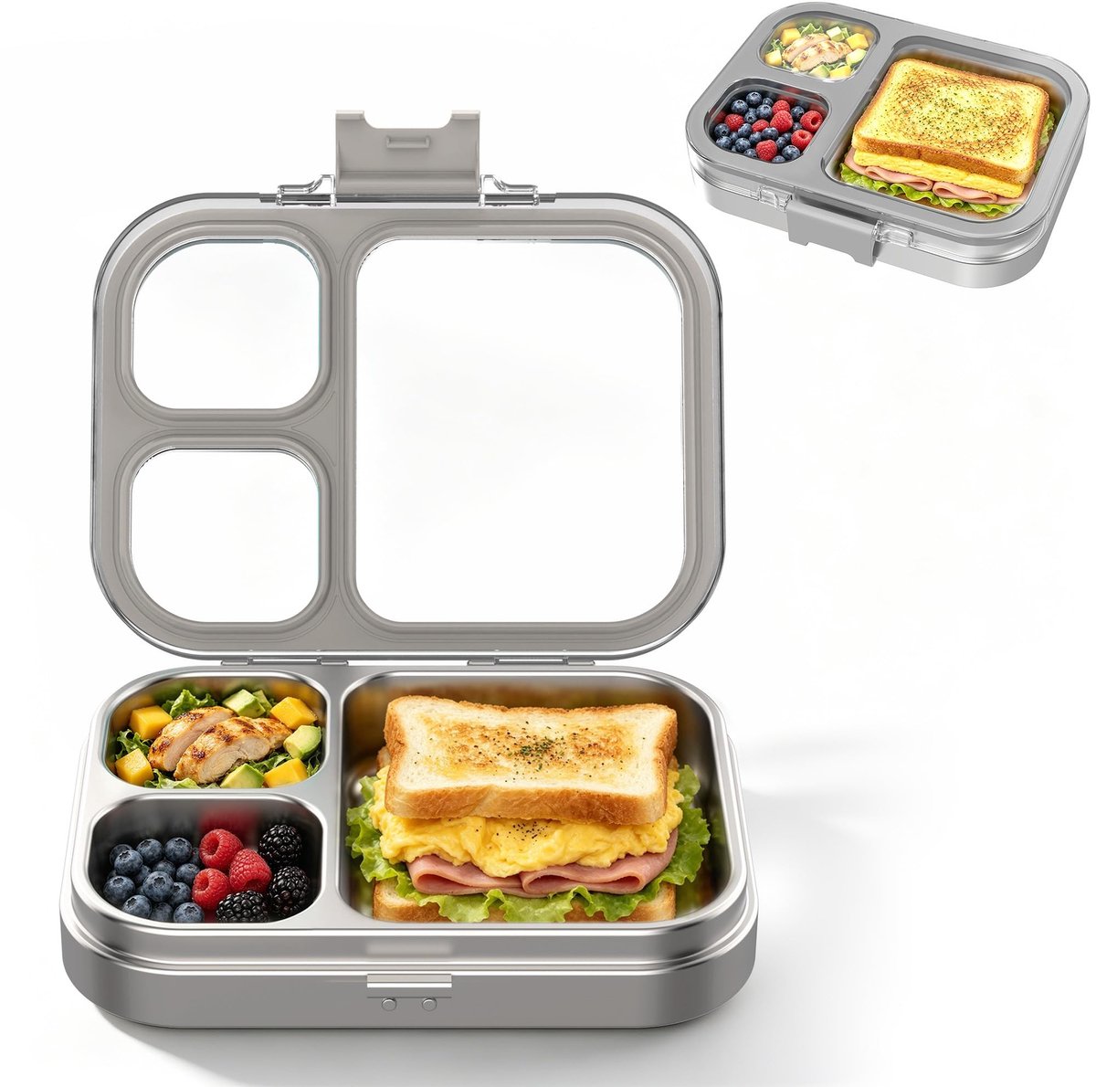Omgoods - RVS Bento Lunch Box met 3 Compartimenten
