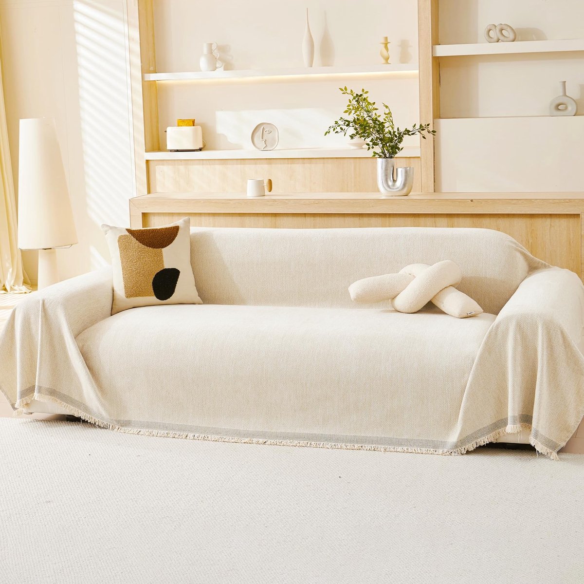 Omgoods - Luxe Chenille Sofa Dekbedovertrek - Zacht en Multifunctioneel