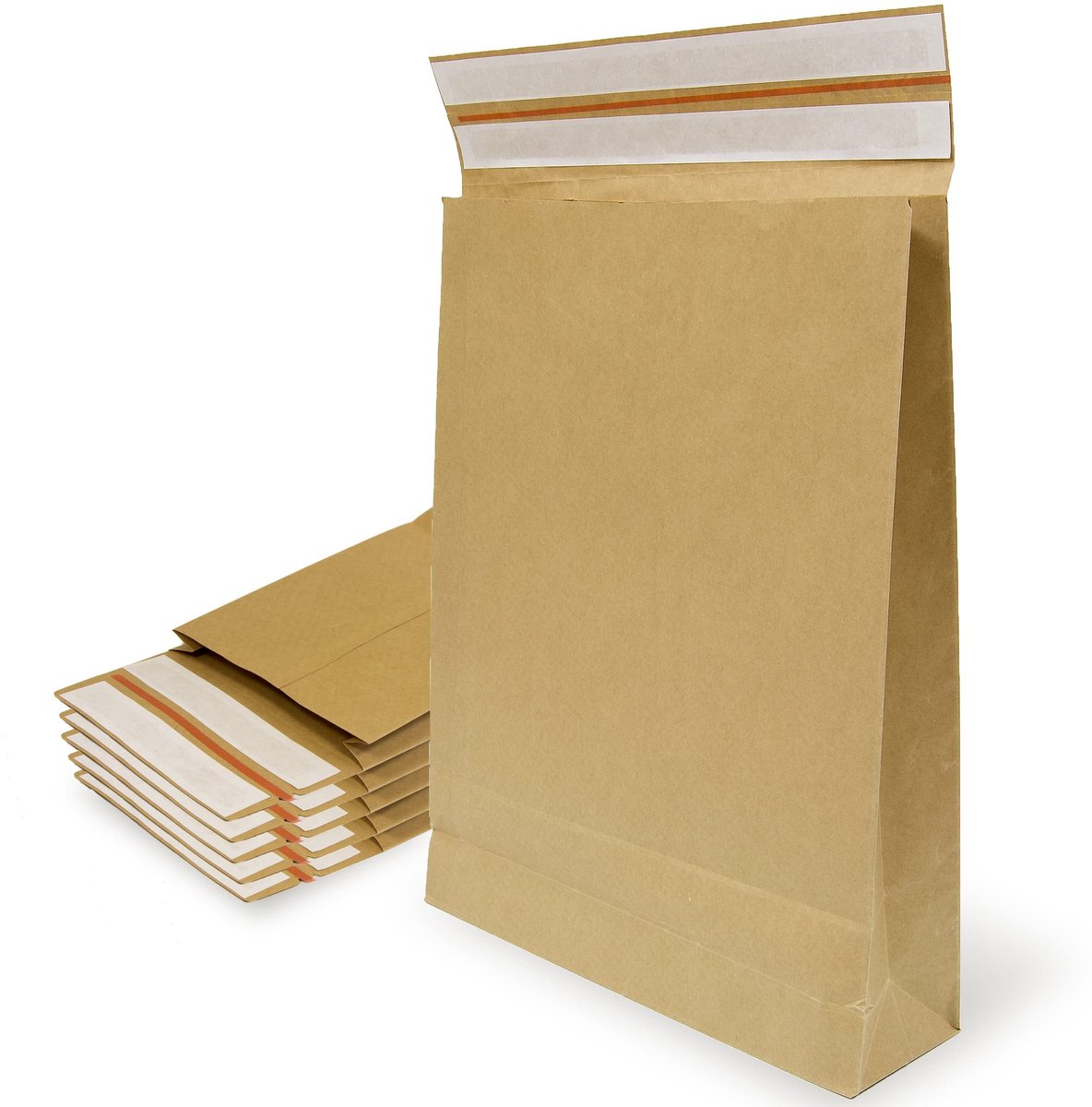 Omgoods - Kraft Papieren Enveloppen met Dubbele Siliconen Strip voor Verzenddoeleinden