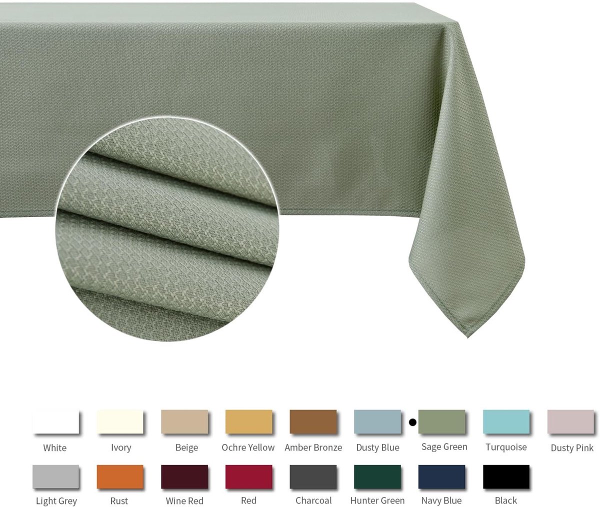 Omgoods - Rectangular Textured Tablecloth - Waterproof en Spill-Resistant