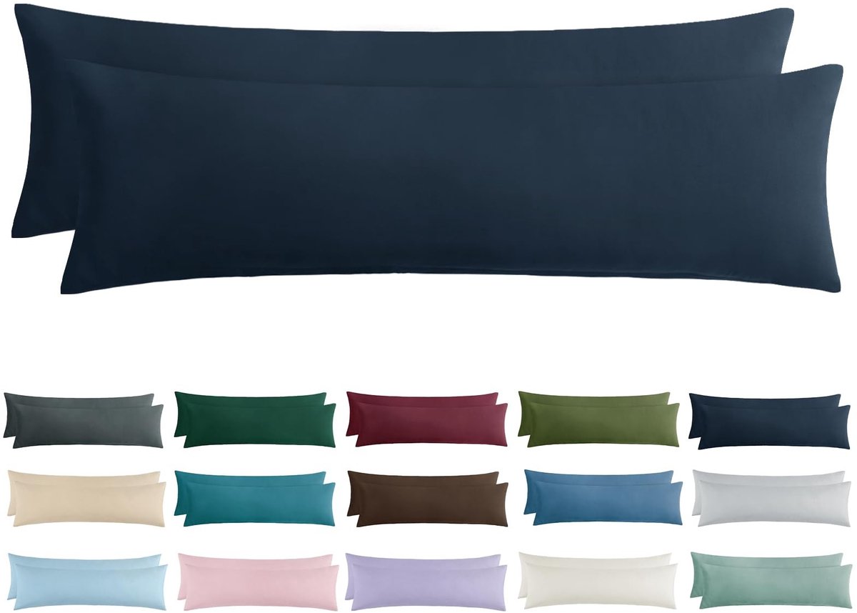 Omgoods - Set van 2 Kussenslopen 40 x 145 cm Zacht Microvezel
