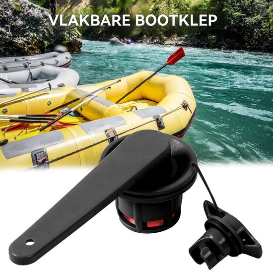 Luchtschroef Voor Boten - Reserveonderdeel Opblaasbaar - Watersport Accessoire - Dubbele Afdichting - Ca. 6.3 x 3.9 cm - Zwart — afbeelding 4