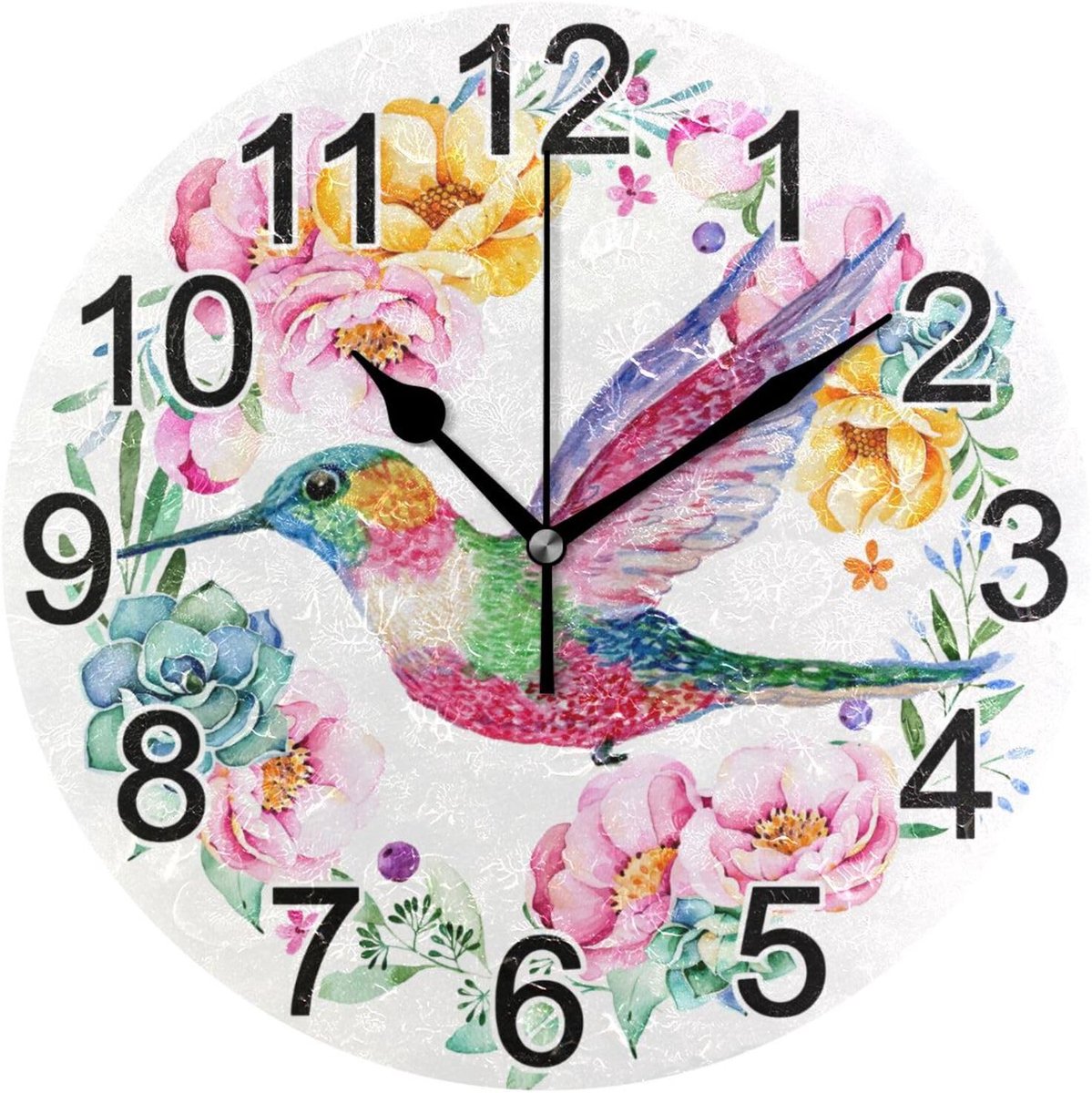 Omgoods - Stille Hummingbird Wandklok voor Thuis en Kantoor