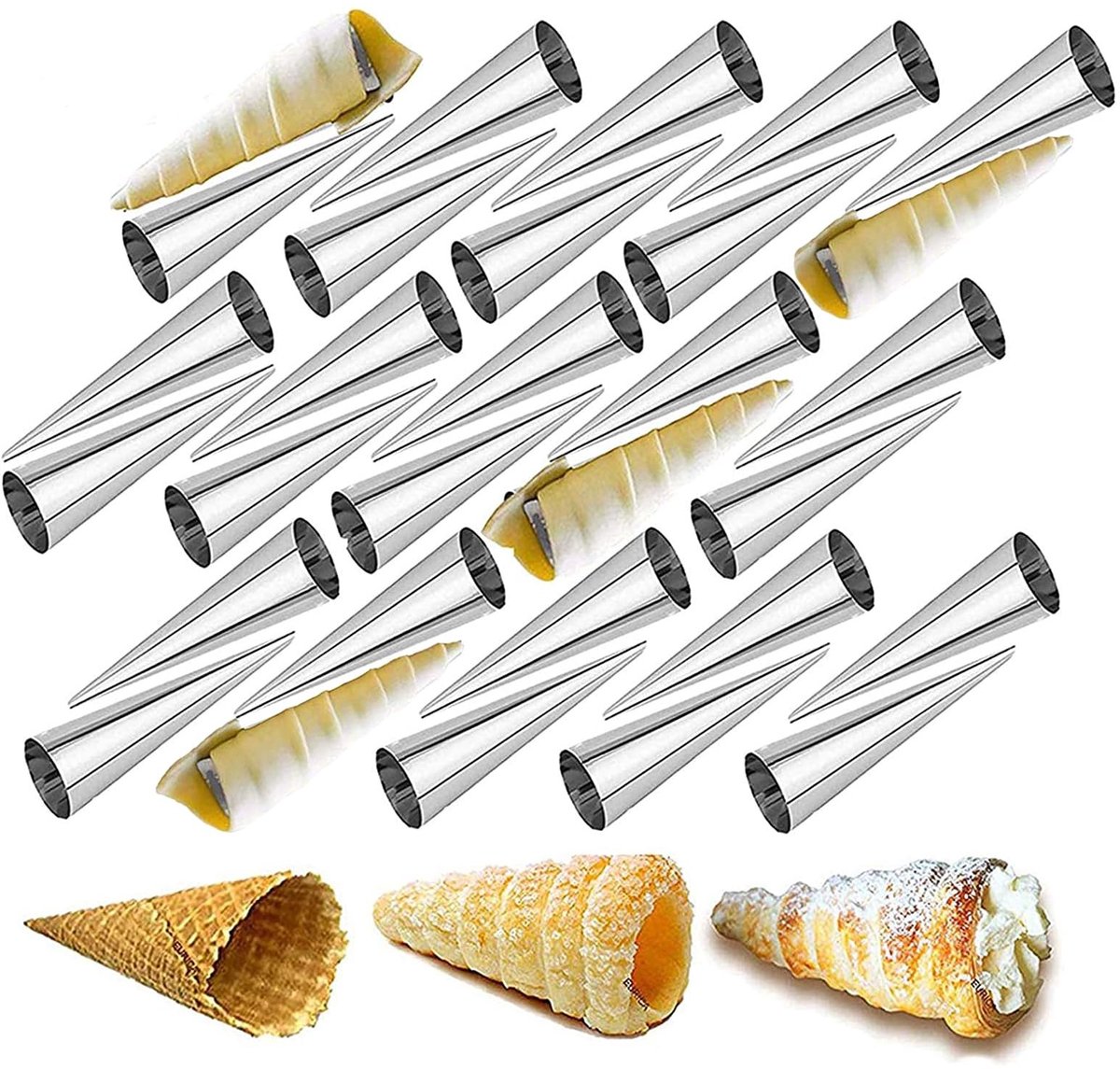 Omgoods - 30 Stuks Croissant Bakvormen - Voor Perfecte Roomhoorns en Gebak