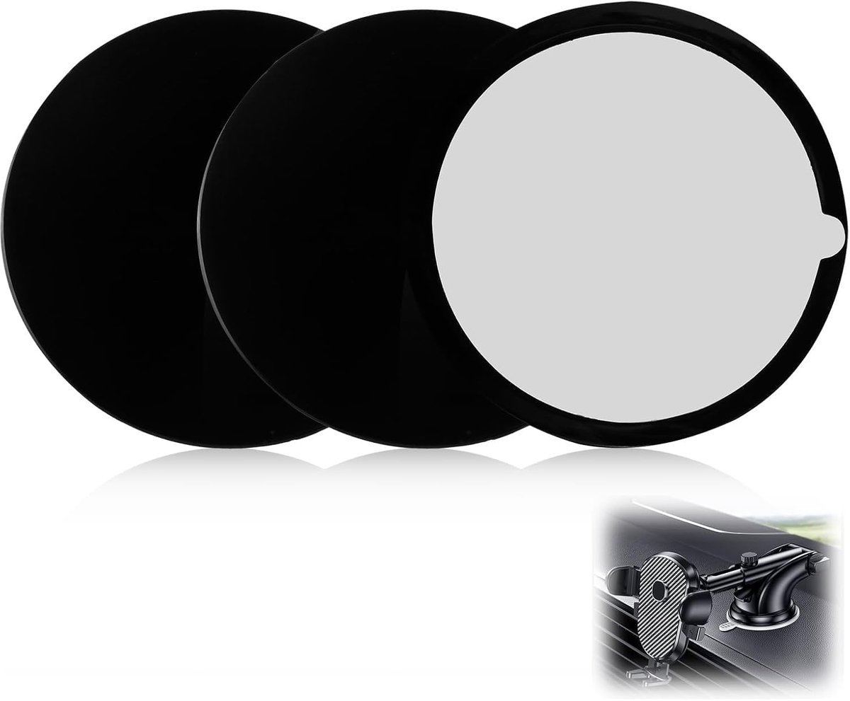 Verpakking met 3 plakschijven voor dashboard, mobiele telefoonhouder en satellietnavigatiesystemen aan de voorruit (80 mm)