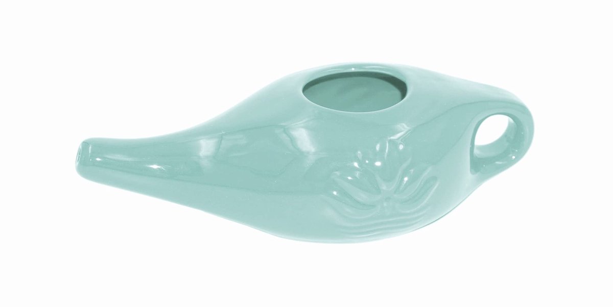 Omgoods - Keramische Neti Pot Nasal Rinser - 250ml Turquoise