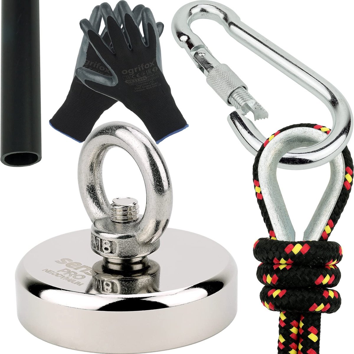 Omgoods - 150 kg Neodymium Magnet met Accessoires - Voor Vissen en Onderzoek