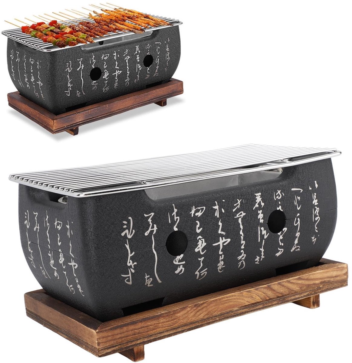 Omgoods - Japanse Portable Grill - Compacte Aluminium Charcoal Grill