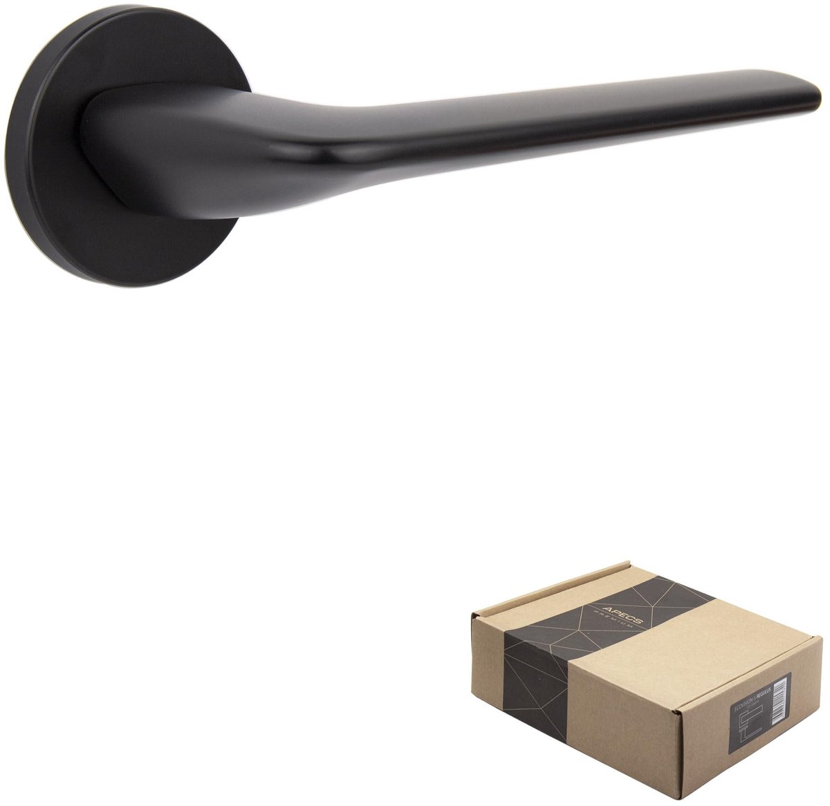 Omgoods - Moderne Deurgrepen voor Binnen- en Buitendeur - Zwart Matte Handgreep met Montagehardware