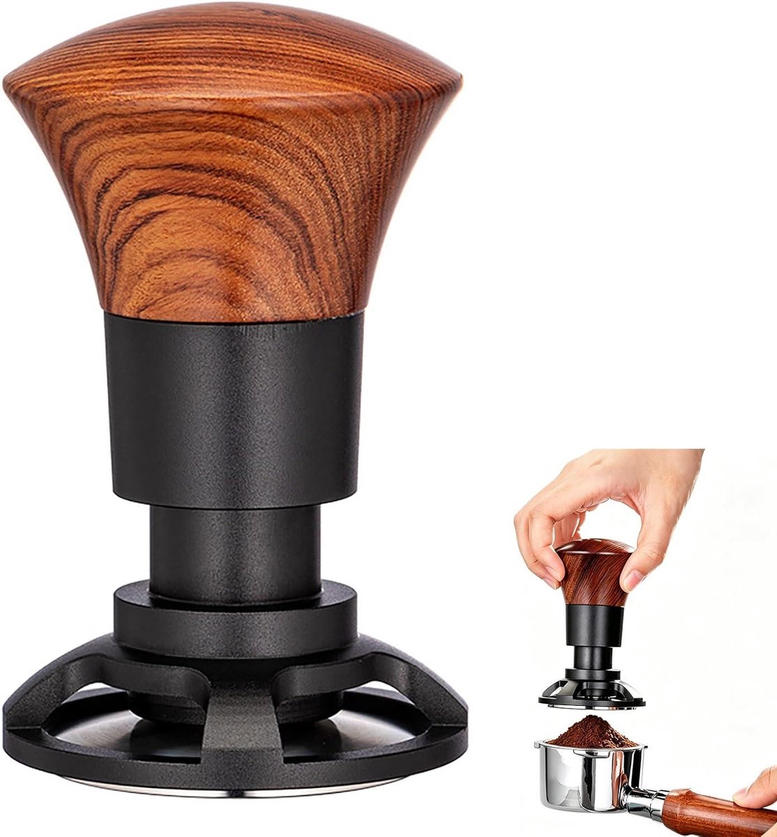 Koffie Tamper - Koffie Distributeur - Espresso Bereiden - Automatische Rebound - 51/53/58mm - Zilver