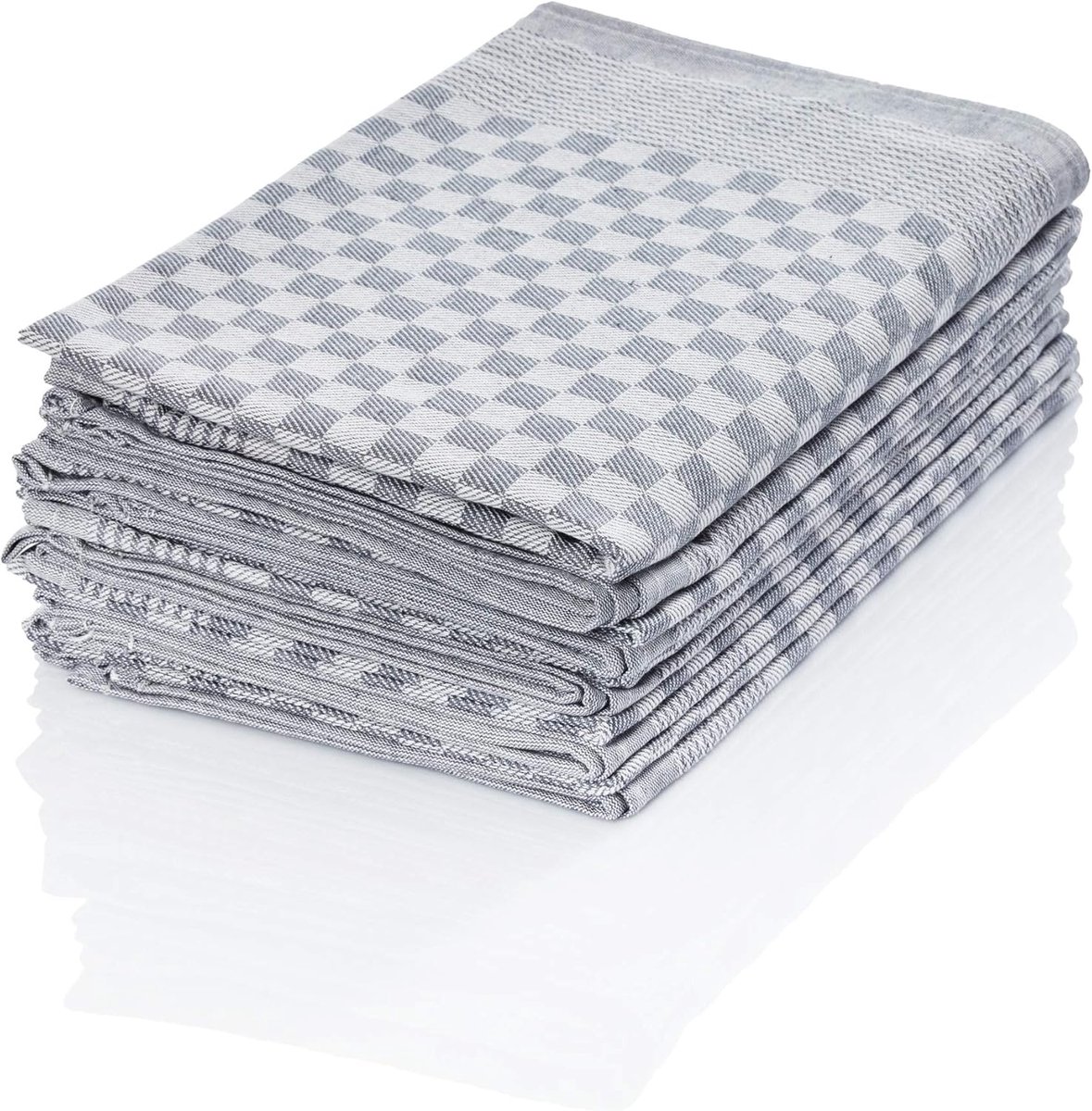 SnelShoppen - Set van 10 geweven theedoeken | Keukenhanddoeken van extra dikke kwaliteit 220 g/m² | 100% katoen, hoog absorberend | ÖKO-TEX 100 gecert