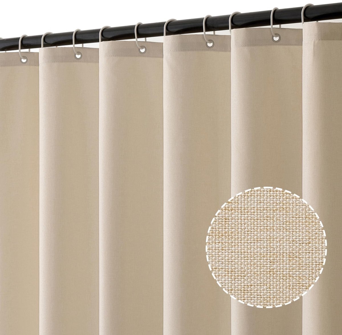 Omgoods - Luxe Lichtbeige Douchegordijn 150 x 180 cm