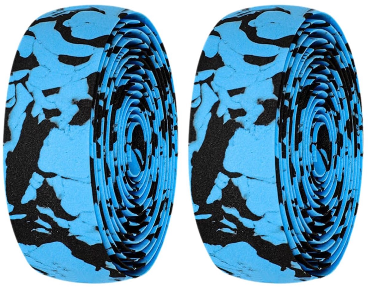 Omgoods - Racefiets Stuur Tape - Grip Wrap Zwart & Blauw Camouflage