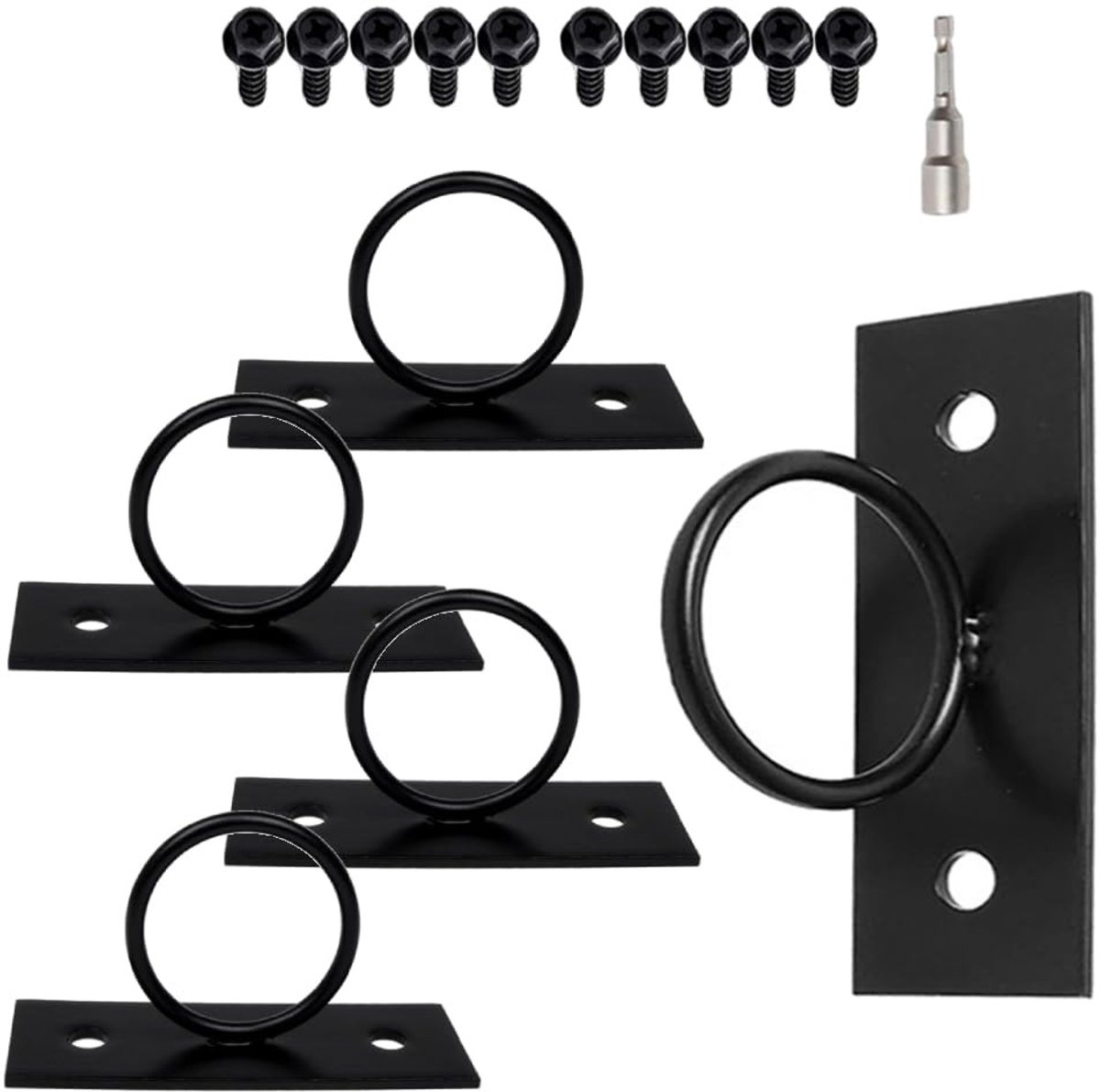 Omgoods - 5PCS Jute Rope Support Holders voor Buiten