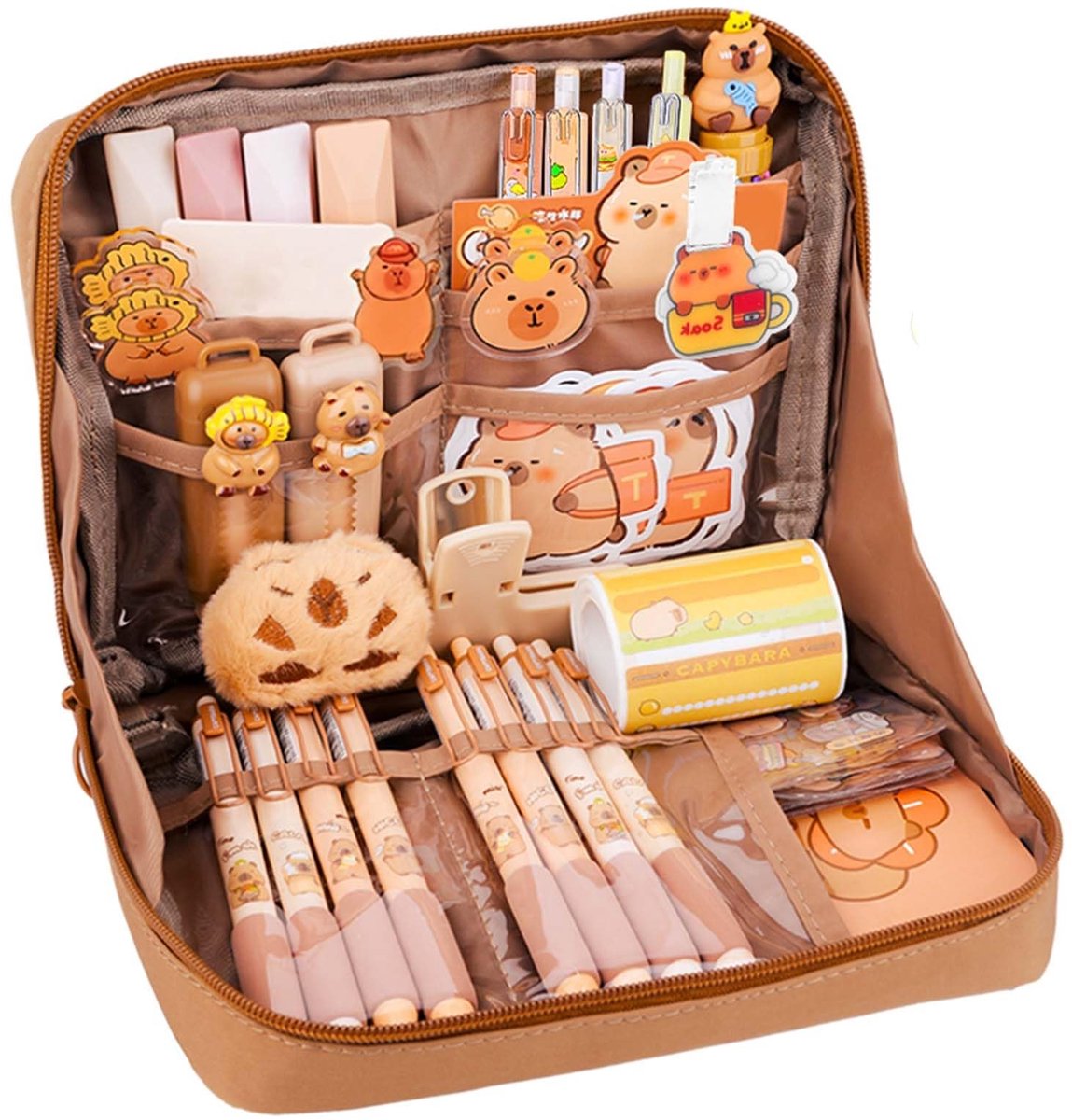Omgoods - Capybara Pennenhouder - Aesthetic Stationery Set voor Kinderen