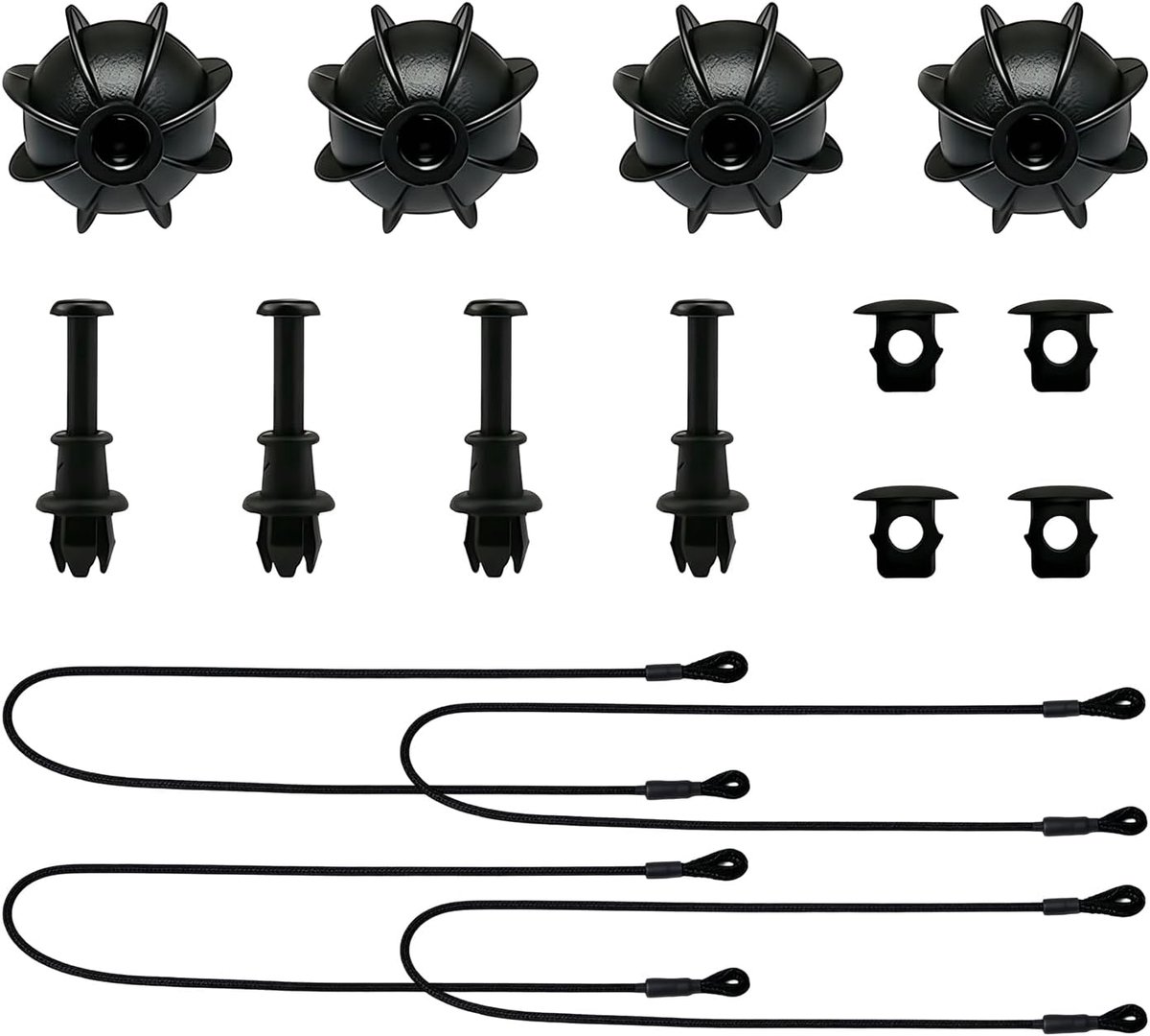 2 sets universele bevestigingskoord voor kofferbak, robuuste elastische riem met clips en ballen, bagagescheidingssysteem voor auto, eenvoudige en verstelbare installatie, voor alle fietsen