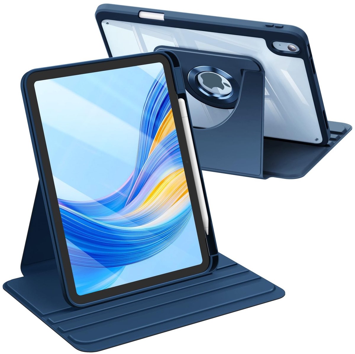 Omgoods - Rotating Case voor iPad 11e/10e Generatie 2025/2022 met Penhouder - 360 Graden Rotatie