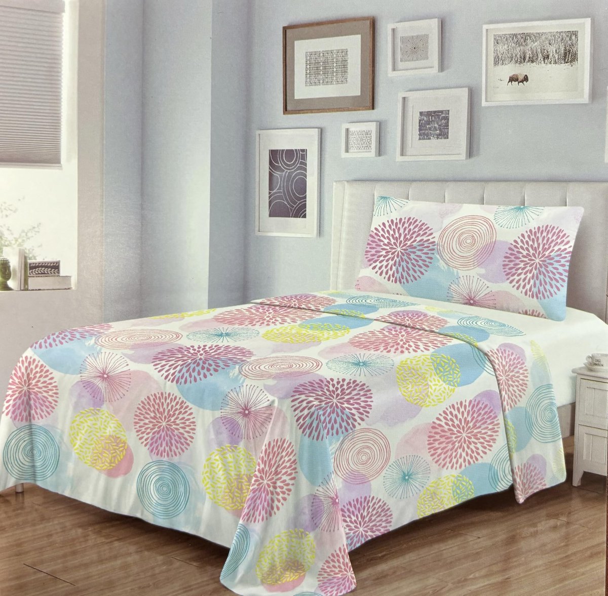 Omgoods - 3-delig Beddengoed Set met Fitted Sheet en Dekbedovertrek