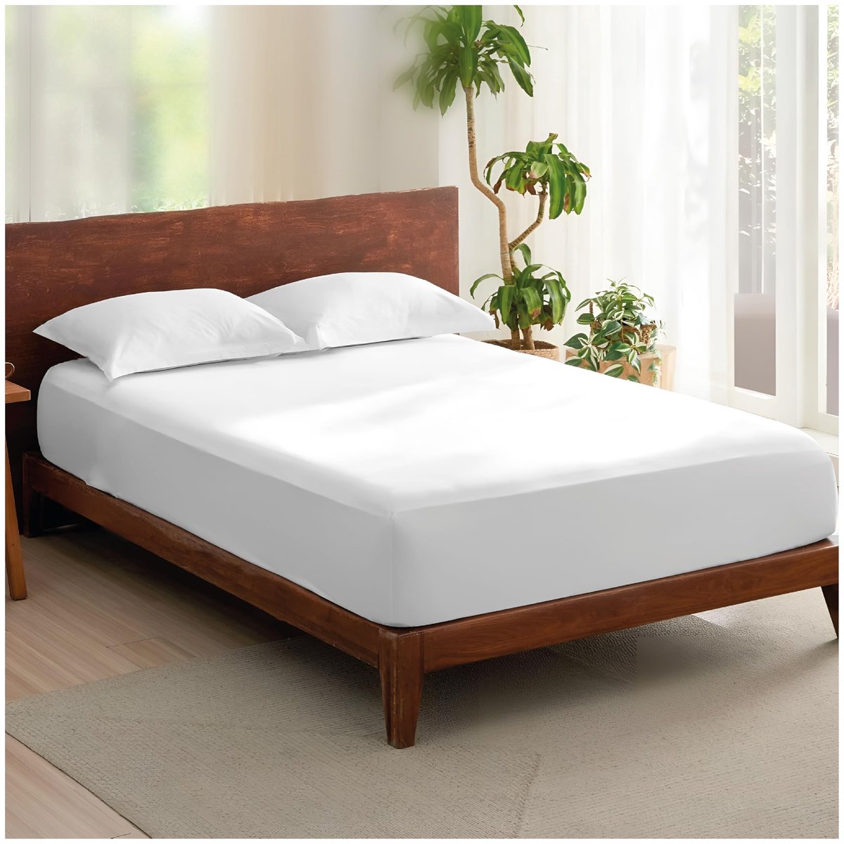 Omgoods - 100% Egyptisch Katoenen Hoeslaken 300 Draadcount, Ademend en Diep 30cm