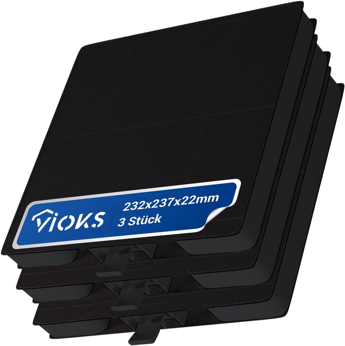 Omgoods - Set van 3 koolfilters voor Bosch en Neff afzuigkappen - Eenvoudige vervanging