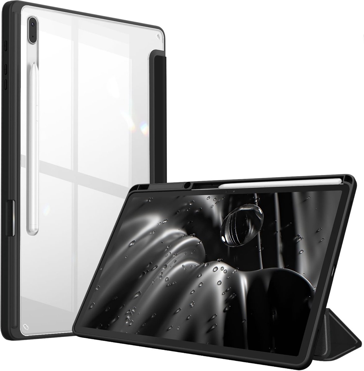 Omgoods - Hybrid Case voor Samsung Galaxy Tab S7 FE/S7 Plus - Shockproof met Transparante Achterkant