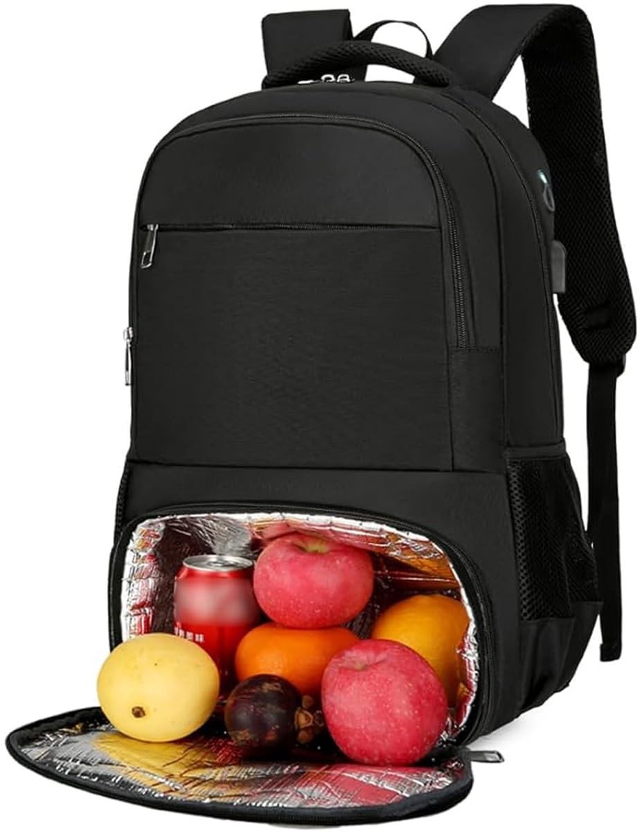 Omgoods - Geïsoleerde Lunch Backpack met USB Oplaadpoort