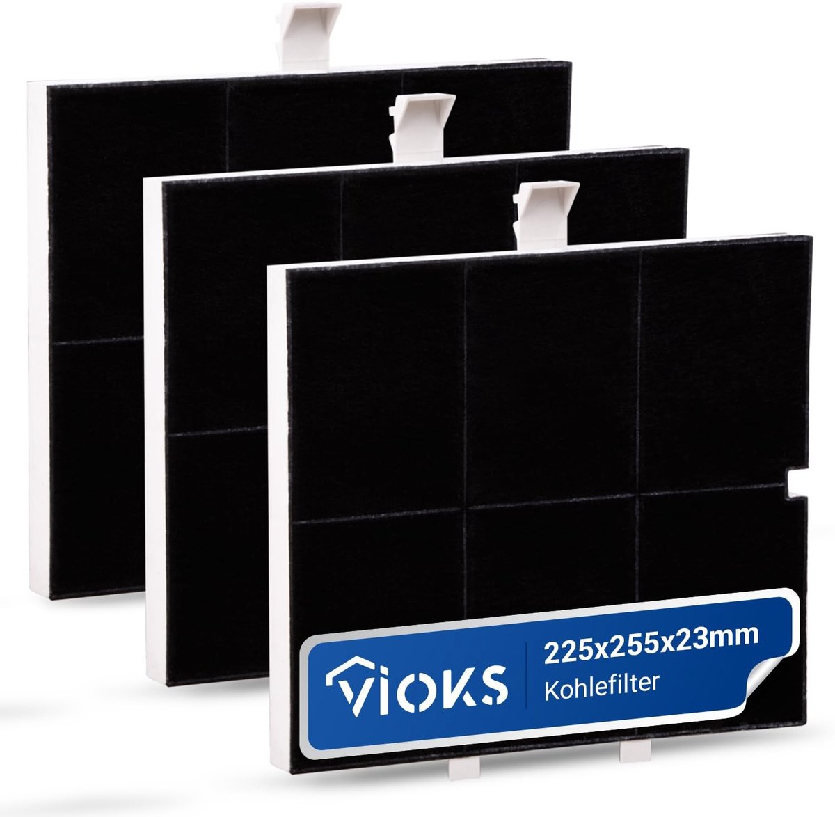 Omgoods - 3 x Actieve Koolfilter voor Afzuigkap - Vervangingsfilter voor Neff en Bosch