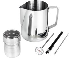 Omgoods - Melkopschuimer en Thermometer Set voor Koffiemachines - 350ml