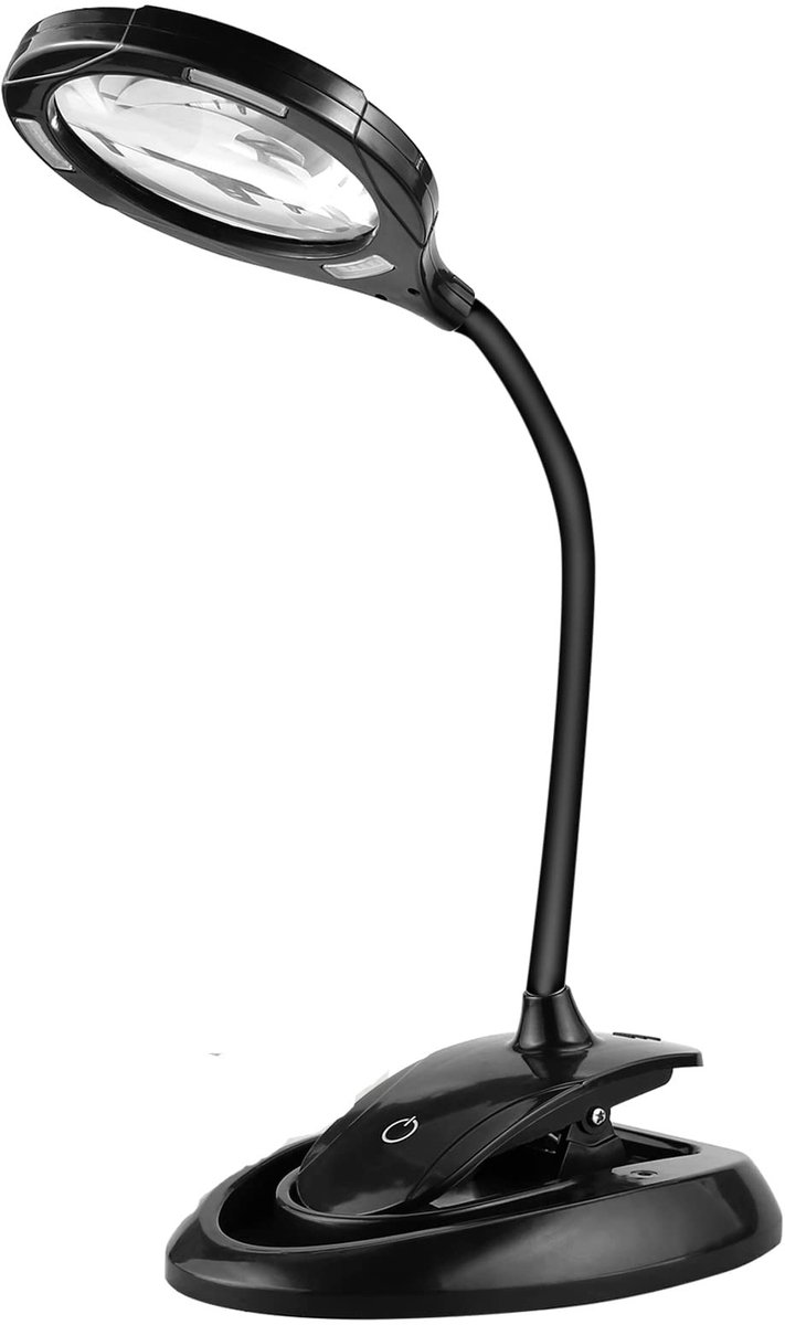 Omgoods - 2 in 1 Vergrootglas met LED Lamp - Oplaadbaar en Instelbare Helderheid