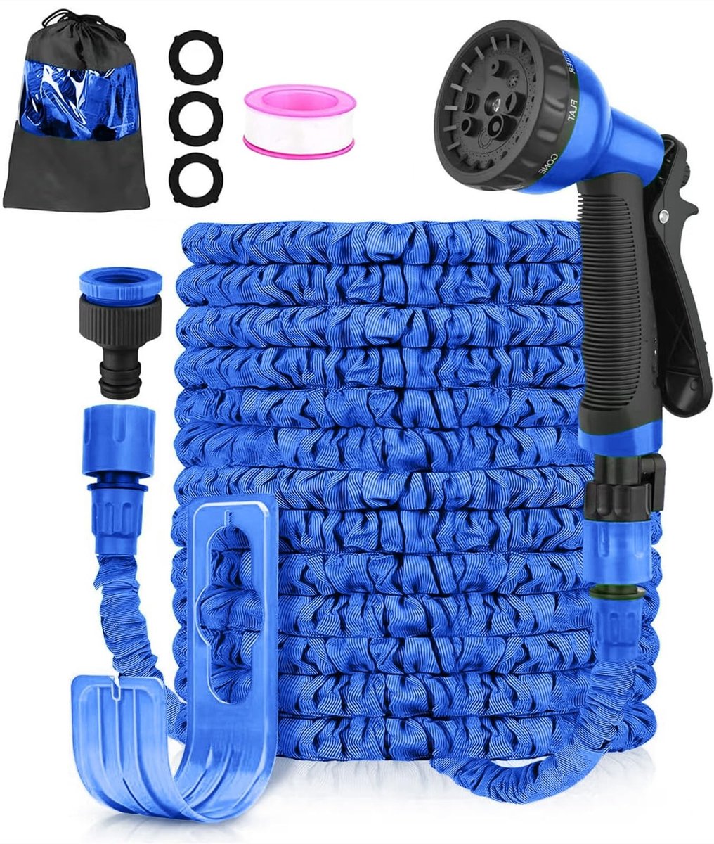 Omgoods - Uittrekbare Tuinslang 75 ft met 8 Functies Spray Gun