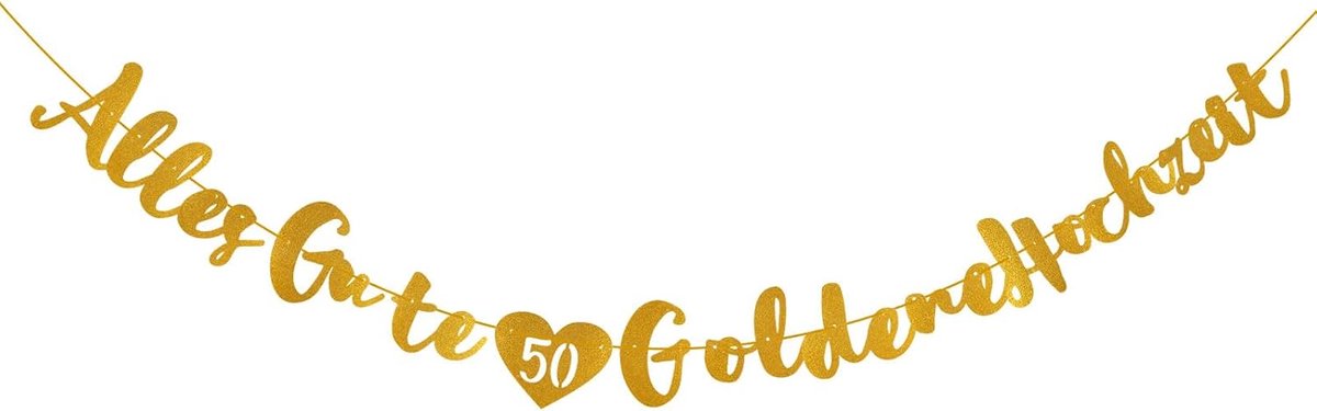 Decoratieslinger voor een zilveren huwelijksjubileum, hangende decoratie van glitterpapier, slinger voor decoratie van een zilveren huwelijksjubileum, geschikt het huwelijksjubileum