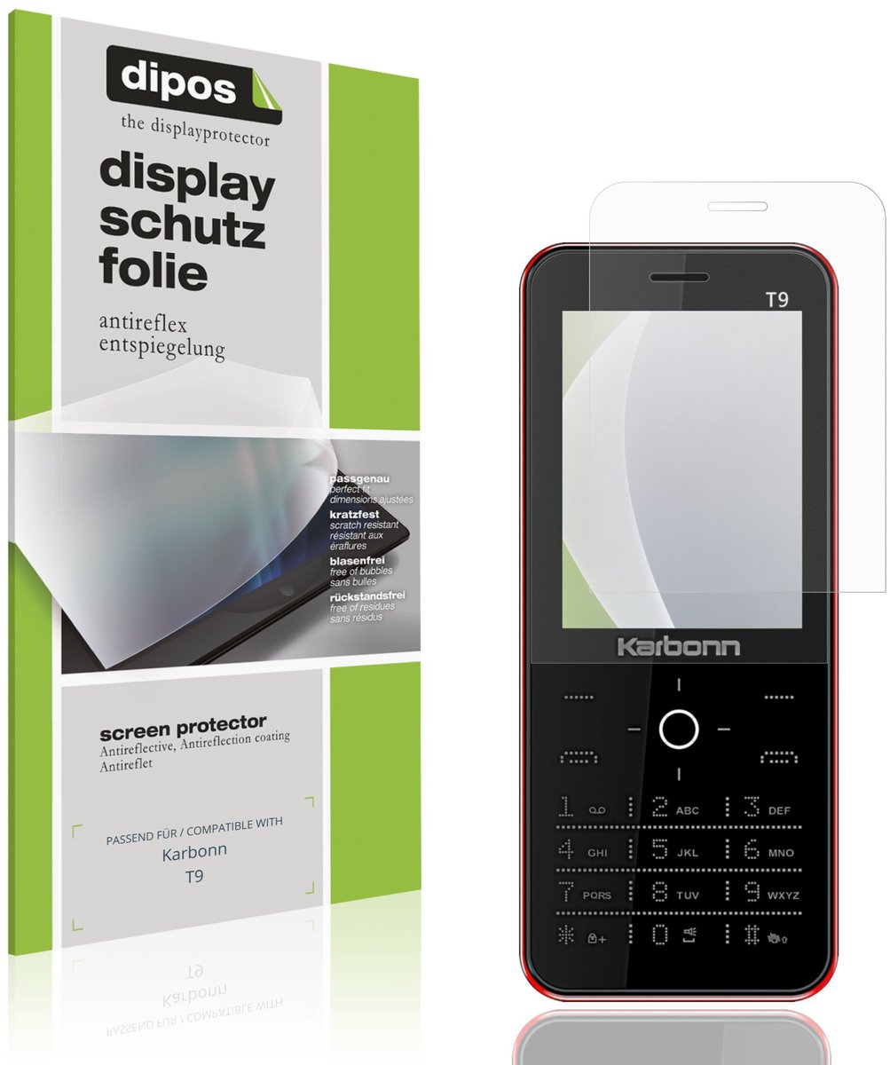 dipos – 4x Matte Beschermfolie geschikt voor Karbonn T9 | Krasbestendige & antireflecterende Screenprotector Ultra-Thin