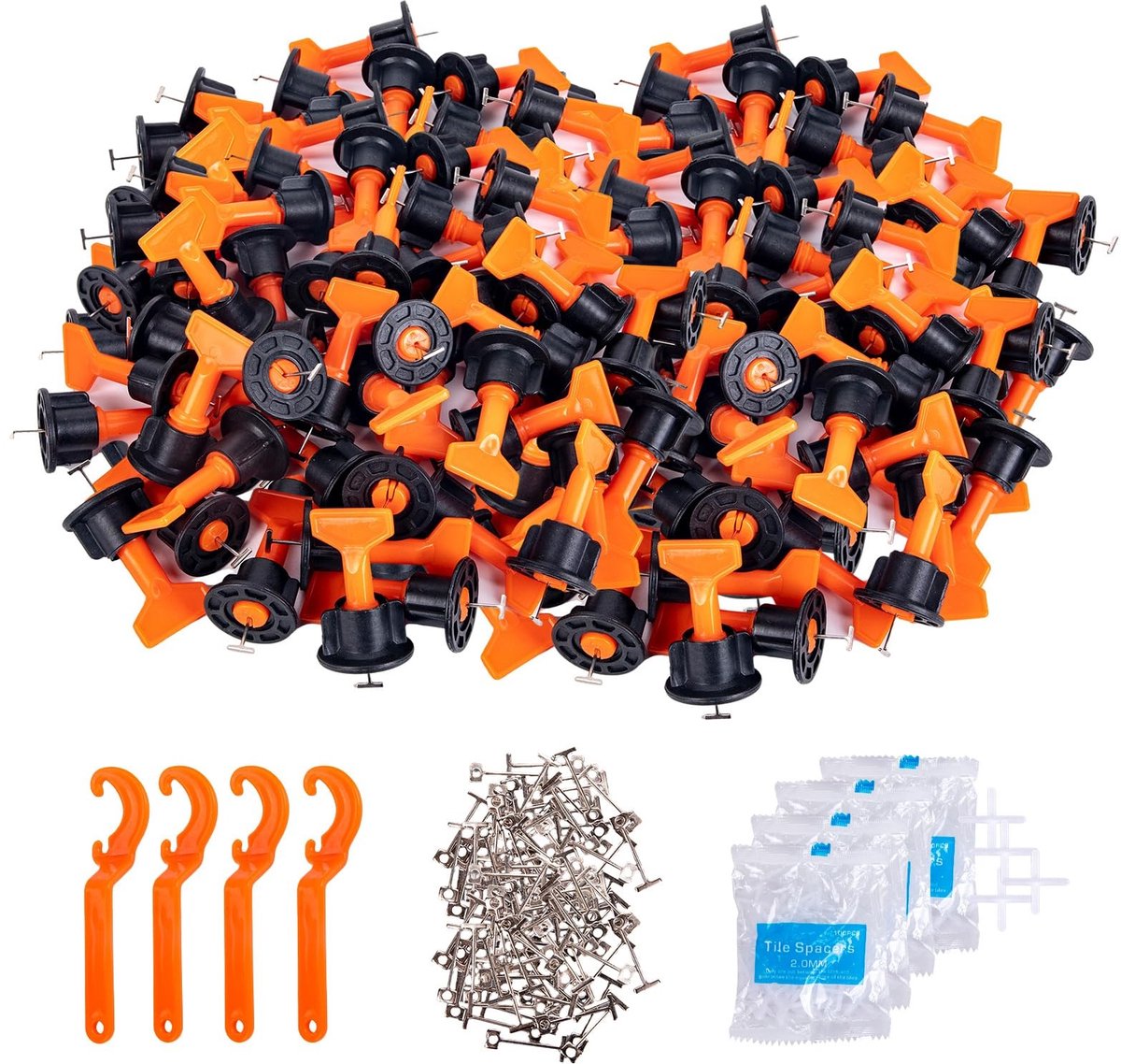 Omgoods - 200 Stuks Tegel Niveau Systeem met 2 mm Spacers