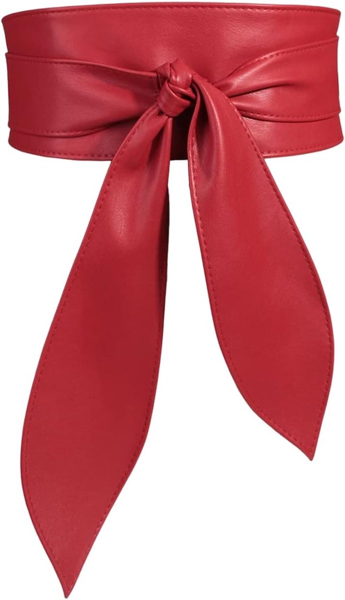 Vrouwen Obi Riem Brede Cinch Riem Zachte PU Lederen Tie Up Wrap Rond Taille Riem Geknoopte Tailleband Corset Riem Voor Jurk