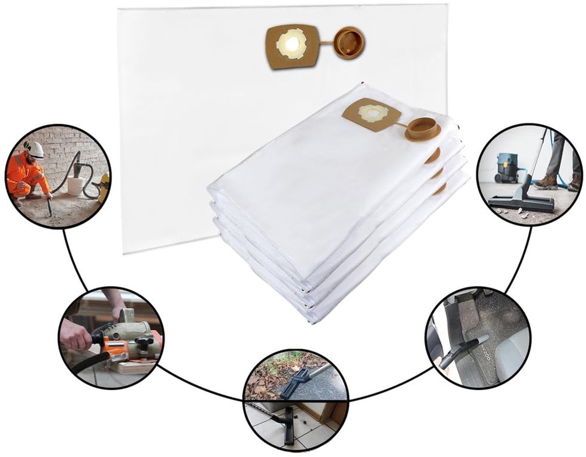 Omgoods - Professionele Stofzuigerzakken - Vervangbare 10 Stuks voor Parkside 30 A1 Prof.