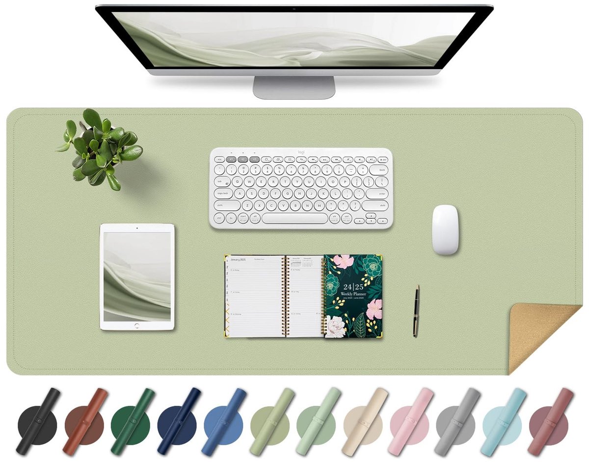 Omgoods - Leren Bureau Mat - Waterdichte en Antislip Grote Muismat
