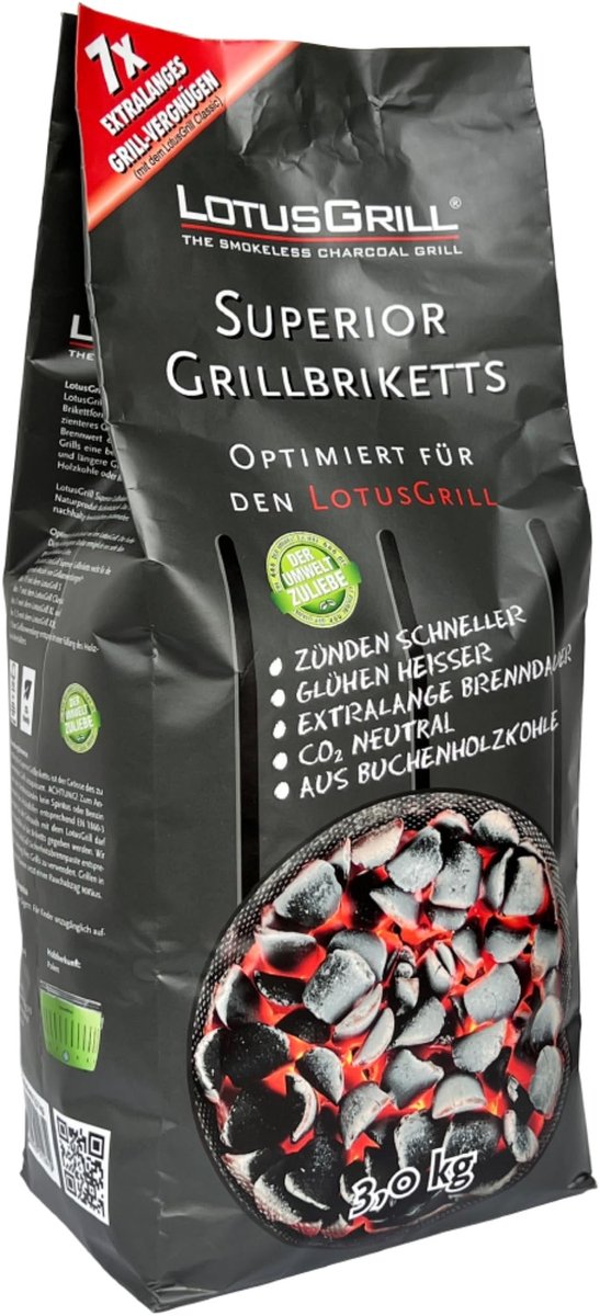 Omgoods - Superieure BBQ-Briketten van Beukenhoutskool 3 kg