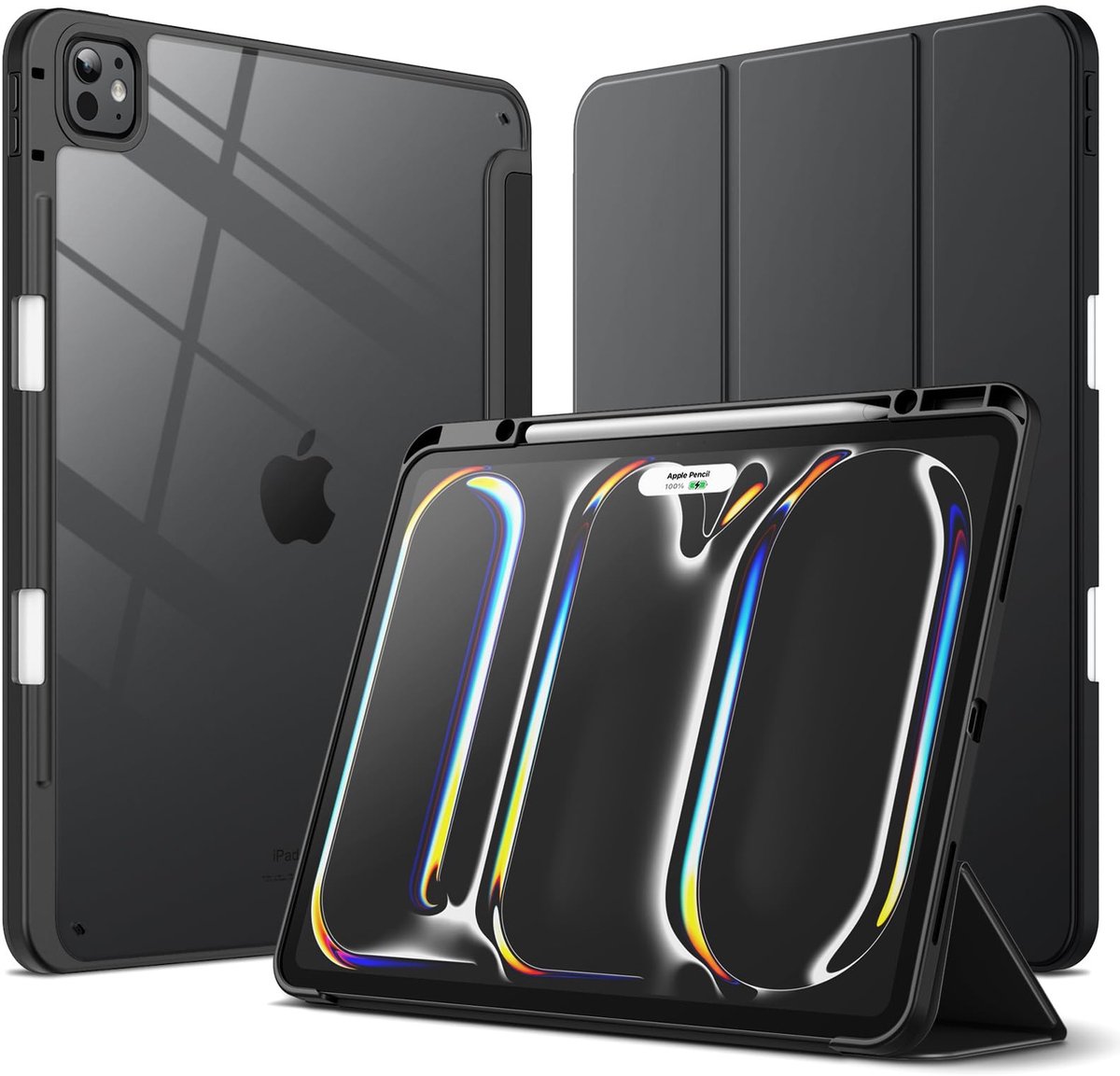 Omgoods - Slanke Case voor iPad Pro 13-Inch met Pencil Houder en Schokbestendige Achterkant