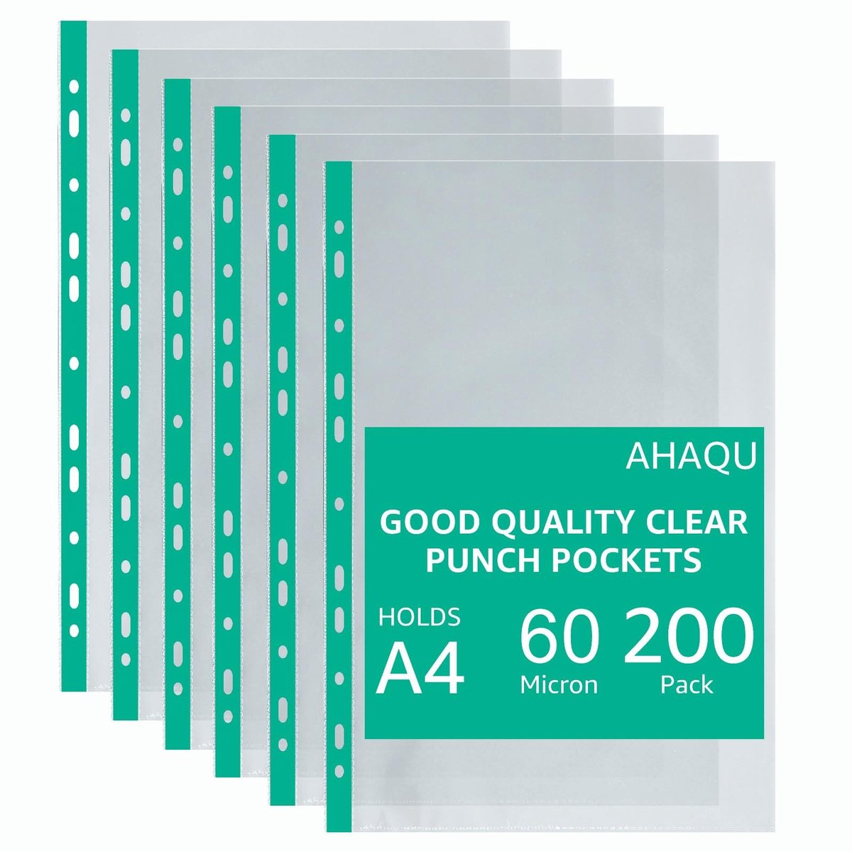 Omgoods - 200 Stuks A4 Perforated Pockets van Sterk Plastic
