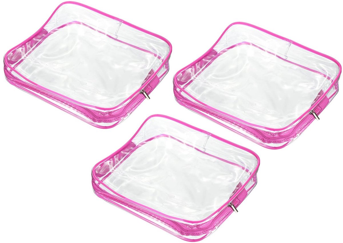 Omgoods - Transparante Toilettas Set van 3 Stuks