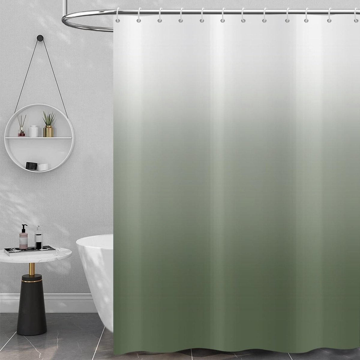 Omgoods - Ombre Groen Douchegordijn 180x200 Moderne Luxe Stijl