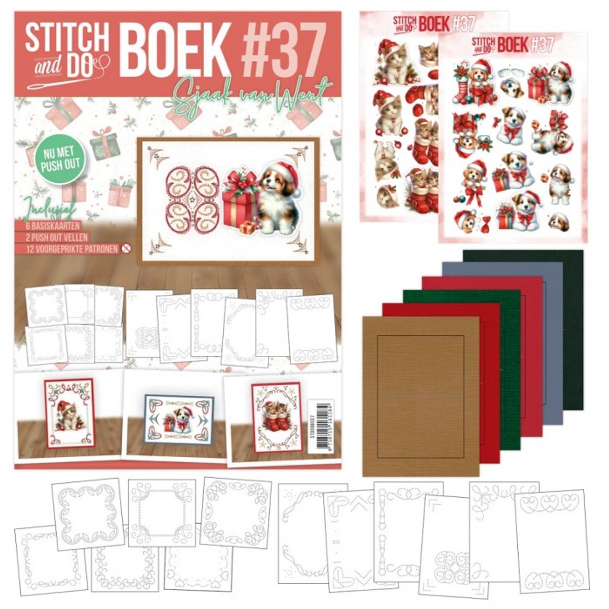 Stitch & Do boek A6 - 37 - Warm Christmas Paws - Ontdek het Stitch and Do Boek – jouw ideale metgezel voor kaarten maken! - Gratis verzonden - STDOBB037